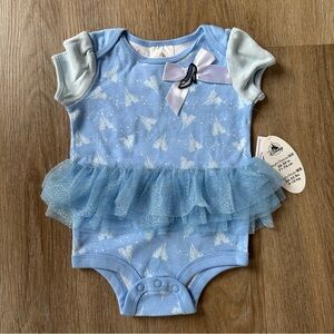 Cinderella Blue Onesie with Tulle Skirt and Bow
